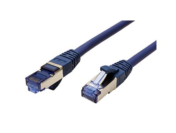 21.99.1950 propojovací kabel RJ45/RJ45, S/FTP, 0,5m, kat. 6A, LSOH, modrý