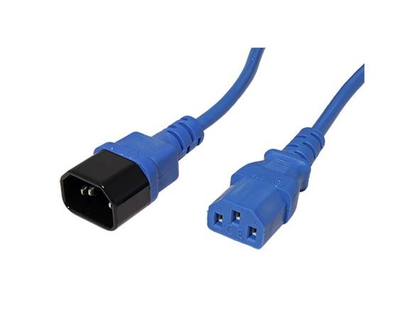 19.43.1514 kabel síťový prodlužovací IEC320 C14 - IEC320 C13, 0,5m, modrý