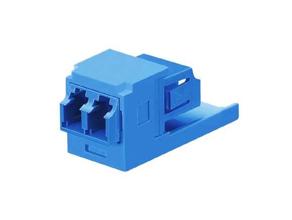 CMDSLCZIW modul MINI-COM, LC spojka duplexní, SM, modrý adaper, bílý držák