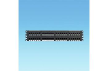 PANDUIT NK6PPG48Y patch panel NetKey UTP 48xRJ45 kat. 6, 2U, 19&quot;, osazený, černá
