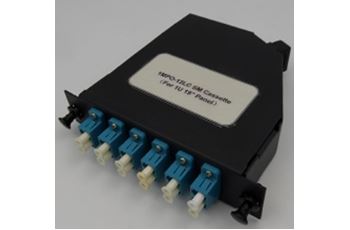 K-MPO2x12-12xLCD-S57A1 Kazeta 2xMPO12(M)/APC, 24 vláken -12x LC duplex, SM, G657A1, do vany VANA-1U-3K (1)
