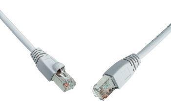 SOLARIX C6A-315GY-0,5MB propojovací kabel RJ45/RJ45, SFTP, kat. 6A 10G, 0,5m, LSOH, šedý