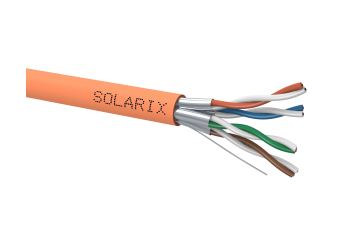 SOLARIX SXKD-6A-STP-LSOH-B2ca kabel U/FTP, kat.6A, LSOH B2ca s1a d1 a1, oranžový, cívka 500m