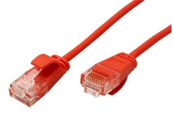 21.15.3910 Propojovací kabel RJ45/RJ45, UTP, 0,15m, kat. 6A, LSOH, AWG32, červený, průměr 3,5mm 21.15.3910 Propojovací kabel RJ45/RJ45, UTP, 0,15m, kat. 6A, LSOH, AWG32, červený, průměr 3,5mm