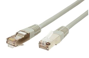 ROLINE FTP-10-GY propojovací kabel RJ45/RJ45, F/UTP,  10m, kat. 5E, šedá