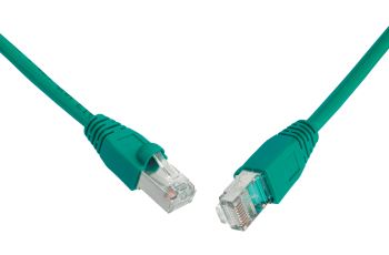 SOLARIX C5E-315GR-10MB propojovací kabel RJ45/RJ45, SF/UTP, 10m, kat. 5E, PVC, zelený
