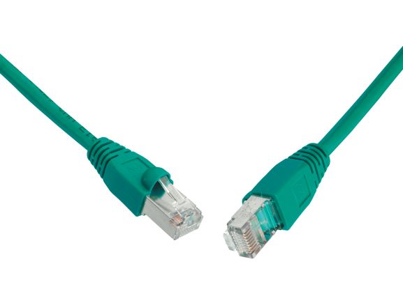 C5E-315GR-10MB propojovací kabel RJ45/RJ45, SF/UTP, 10m, kat. 5E, PVC, zelený