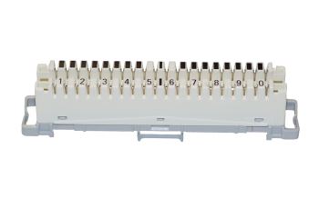 KR-02 Nerozpojovací svorkovnice typu Krone, 10 párů, šedá