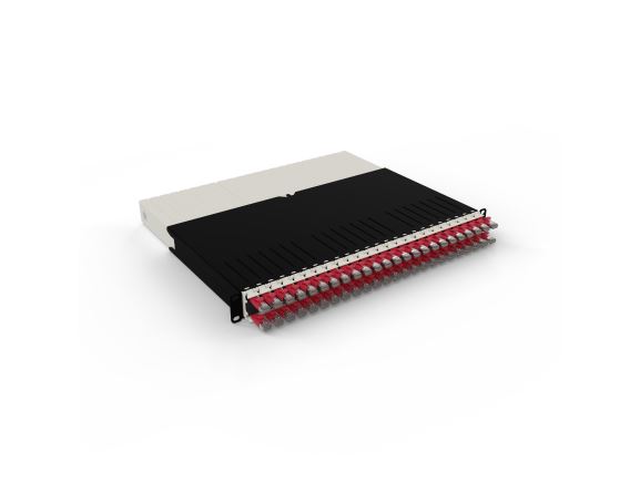 PONEX8STPRD PATCHBOX.ONE Cat.6a sestava (STP, Red, 0.8m / 8RU)