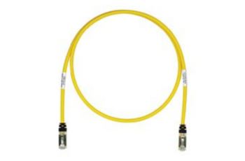 PANDUIT STP6X0.5MYL propojovací kabel RJ45/RJ45, S/FTP, kat. 6A, 0,5m, LSZH, žlutý