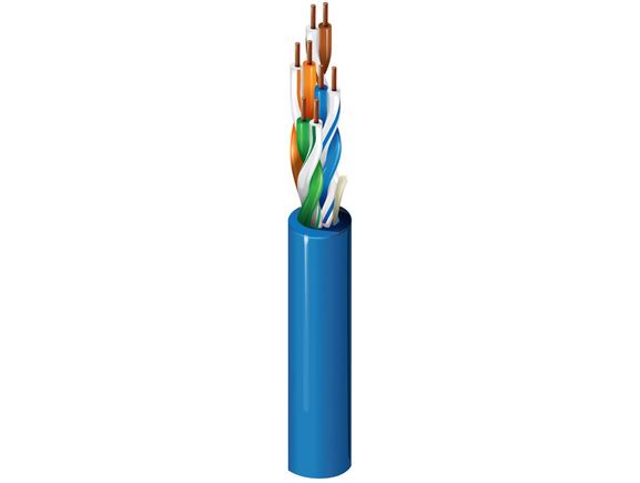 2424DB.06305 kabel U/UTP,  kat6+(300MHz), LSZH AWG24, B2ca-s1,d1,a1, cívka 305m, barva modrá