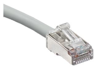 AC6PCF100-8CCHB Stíněný propojovací kabel kat. 6A, 10m, LSHF/LSZH, šedý