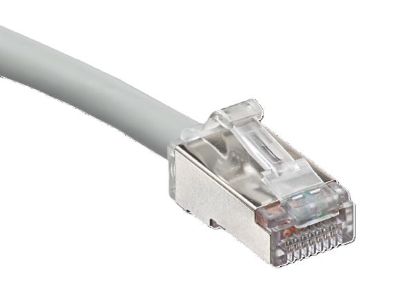 AC6PCF020-8CCHB-P24 Stíněný propojovací kabel kat. 6A, 2m, LSHF/LSZH, šedý, bal. 24 kusů