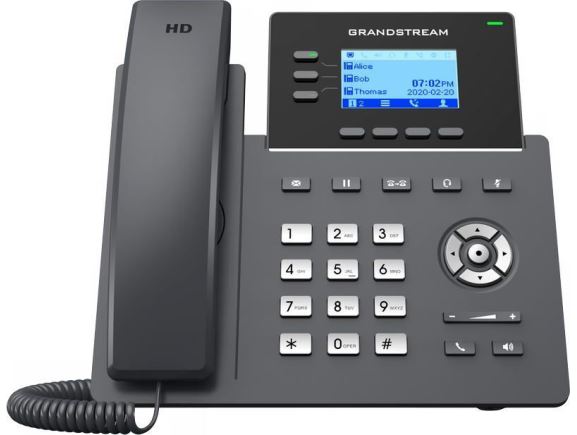 GRP2603P SIP telefon, 6xSIP účet, 5-ti cestná audiokonference, 2xGLAN, PoE