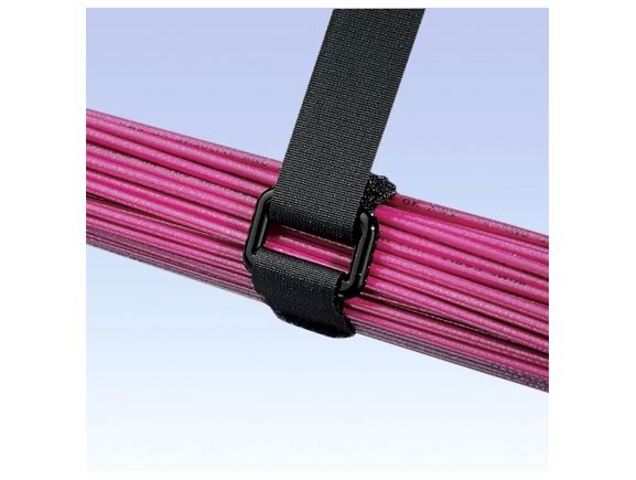 HLC3S-X0 suchý zip s přeskou pro svazkování kabelů, délka 30,5 cm, barva černá, bal.10ks