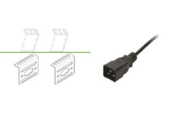 PDU-16A1F-20C13-4C19 Vertikální PDU, 16A, 230V, 20x IEC320 C13 + 4xC19, 3m přívod IEC 60320 C20, LED kontrolka (1)