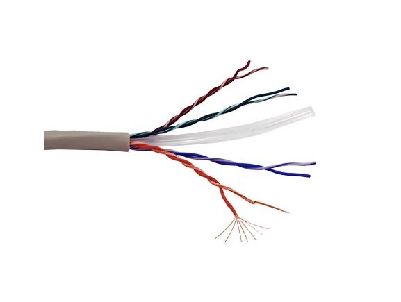 21.92.0900 kabel-licna-laněné vodiče, U/UTP, AWG24,kat.6, PVC, šedá, bal. 100m
