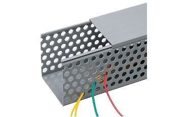 D3X4LG6 Žlab kabelový D-typ s perforovanými boky, š=83,v=102mm, bez víka,d= 6ft(1,83m), šedý (1)