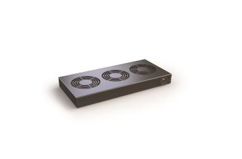 CONTEG DP-VEC-03-H ventilační jednotka, 3x ventilátor EC, 230V, s termostatem, 19&quot;, černá