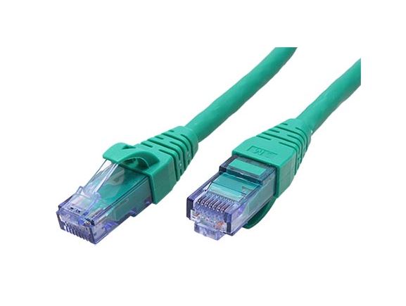 21.15.2738 Propojovací kabel RJ45/RJ45, U/UTP, 15m, kat. 6A, LSOH, zelený