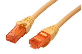 21.15.2521 Propojovací kabel RJ45/RJ45, U/UTP, 1m, kat. 6, LSOH, žlutý 21.15.2521 Propojovací kabel RJ45/RJ45, U/UTP, 1m, kat. 6, LSOH, žlutý