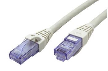 ROLINE UTP6A-0,5-GY propojovací kabel RJ45/RJ45, U/UTP, 0,5m, kat. 6A, LSOH, šedý