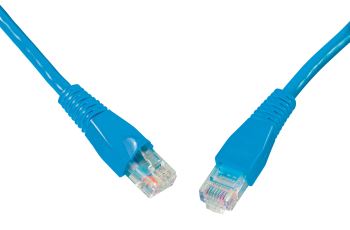 SOLARIX C5E-114BU-1MB propojovací kabel RJ45/RJ45, U/UTP, 1m, kat. 5E, PVC, modrý