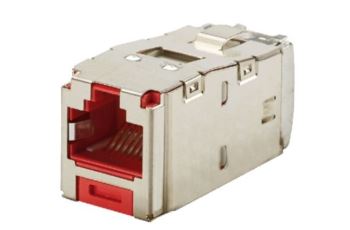 PANDUIT CJS6X88TGRDY modul MINI-COM TX STP, RJ45, kat. 6A 10G, červený