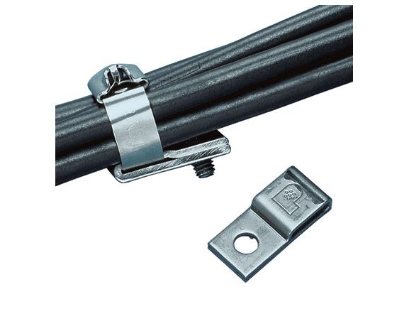 MTM1H-C kabelová příchytka ocelových vázacích pásek, otvor 4mm, bal. 100ks