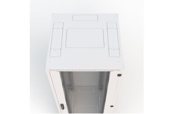 RI7-15-80/100-B Stojanový rozvaděč, 19", v. 15U (778mm), h. 1000mm, š. 800mm, iSEVEN, šedý (4)