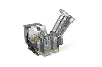 C6CJAKU002 Nestíněný keystone RJ45 kat. 6, beznástrojový, šedý