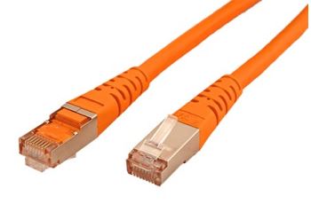 ROLINE SFTP6-3-OR propojovací kabel RJ45/RJ45, S/FTP,  3m, kat. 6, oranžový