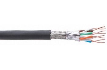 74005PU.02305 Průmyslový kabel cat.7, S/FTP, AWG26, licna, PUR plášť, IP67, cívka 305m, barva černá (1)