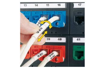 PANDUIT R050X150X1J kabelová popiska, 38,1x12,7mm, průměr 5,6-7,1mm, vinyl, bal. 2500 kusů
