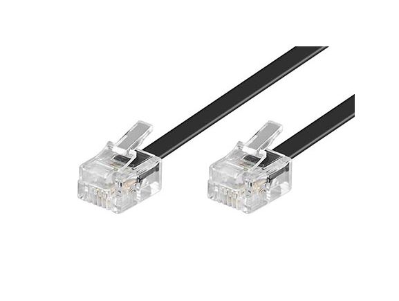 GOOBAY 11.92.9953 propojovací kabel s konektory RJ11 6/4, černý, 3m