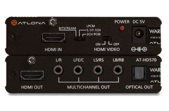 ATLONA LAN-AT-HD570 de-embedder HDMI na Audio , kompatibilní s HDMI 1.3 nebo nižší,