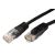 21.15.0525 Propojovací kabel RJ45/RJ45, U/UTP, 0,5m, kat. 5E, černý