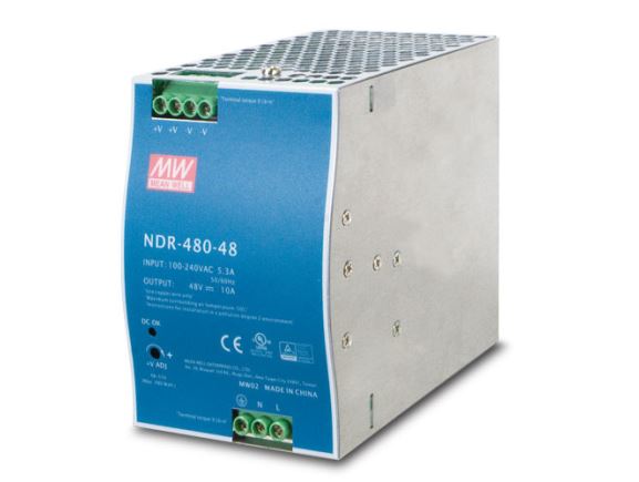 NDR-480-48 napájecí zdroj, 48V, 480W, DC, DIN