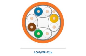 LEVITON AC6F/FTP-B2ca-500OR kabel F/FTP, AWG23, kat. 6A LSZH, B2ca s1a d1 a1, 500m cívka, oranžový