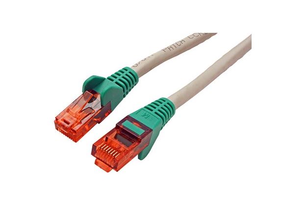 21.92.0961 Křížený propojovací kabel RJ45/RJ45, U/UTP, 1m, kat. 6, CCA, PVC, šedý