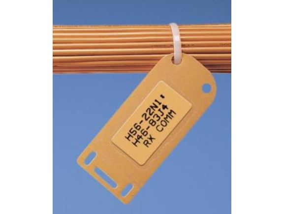 SLCT-OR kabelový štítek samo-laminovací, 76x33mm,oranžový, bal 25ks