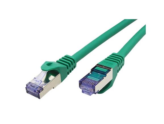 ROLINE SFTP6A-0,5-GR propojovací kabel RJ45/RJ45, S/FTP, 0,5m, kat. 6A, LSOH, zelený