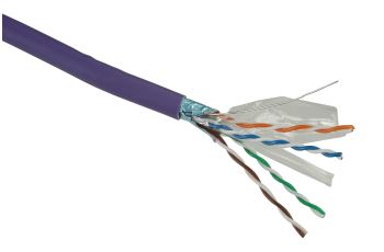 SOLARIX SXKD-6-FTP-LSOH kabel F/UTP, kat. 6, LSOH Dca,s2,d2,a1, cívka 500m