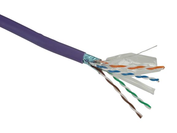 SXKD-6-FTP-LSOH Kabel F/UTP, kat.6, LSOH Dca s2,d2,a1, fialový, cívka 500m