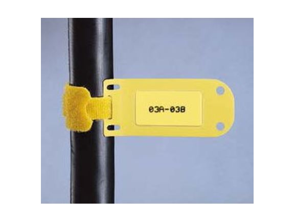 SLCT-YL kabelový štítek samo-laminovací, 76x33mm, žlutý, bal 25ks