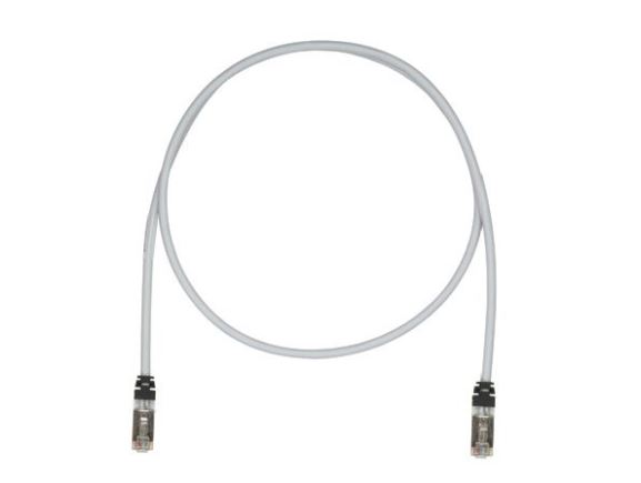 STP6X0.5MIG propojovací kabel RJ45/RJ45, S/FTP, kat. 6A, 0,5m, LSZH, šedý