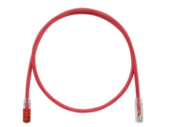 STPK6X2MRD klíčovaný propojovací kabel RJ45/RJ45, S/FTP, kat. 6A, 2m, červený