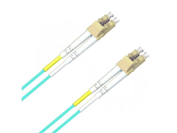 LC-SC-10-M53DL optický propojovací kabel LC-SC duplex MM 50/125um OM3, délka 10m, tyrkysový