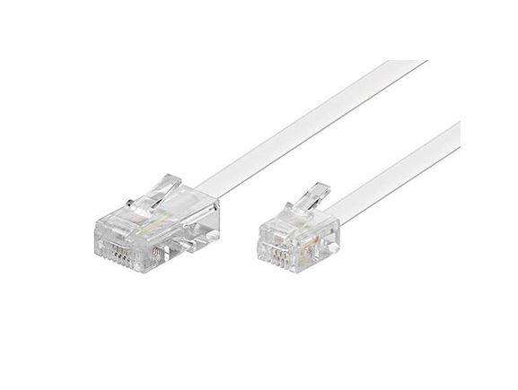 GOOBAY 11.92.9863 propojovací kabel s konektory RJ45 - RJ11, bílý, 3m