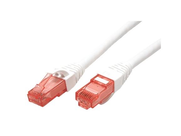 ROLINE 21.15.2560 propojovací kabel RJ45/RJ45, U/UTP, 0,5m, kat. 6, LSOH, bílý